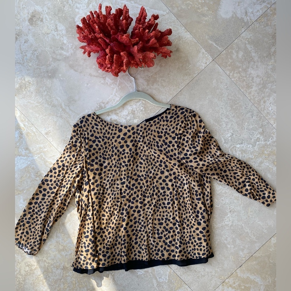 Zara Animal Print Blouse